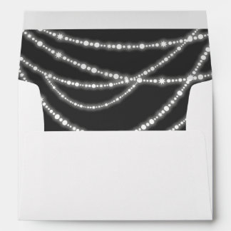Merry & Bright Christmas Sparkling Lights Holiday Envelope
