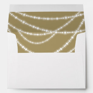 Merry & Bright Christmas Sparkling Lights Holiday Envelope