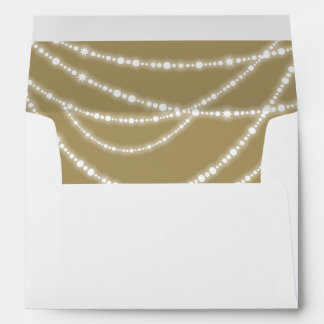 Merry & Bright Christmas Sparkling Lights Holiday Envelope