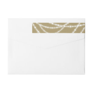 Merry & Bright Christmas Sparkling Lights Holiday Wrap Around Label