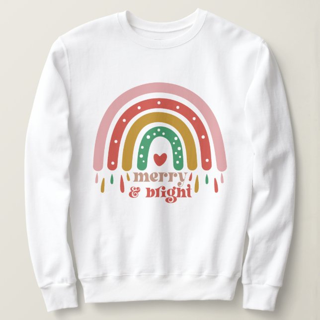 Merry bright christmas sweatshirt (Design Front)