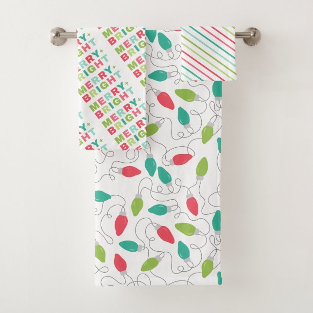 Merry & Bright Christmas Towel Set (Insitu)