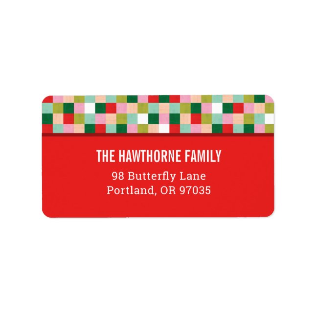 Merry & Bright Color Blocks Label (Front)