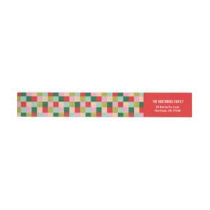 Merry & Bright Color Blocks Wrap Around Label