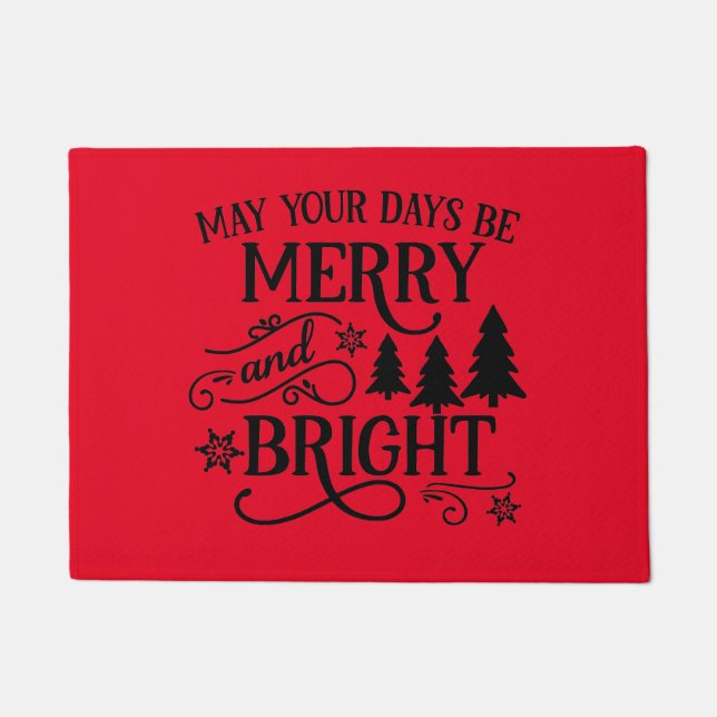 Merry & Bright Doormat (Front)