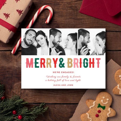 Merry Bright Engagement Announcement Christmas