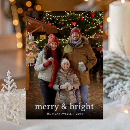 Merry Bright Family Holiday Photo Card