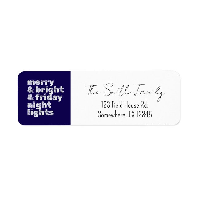 Merry & Bright & Friday Night Lights Label (Front)