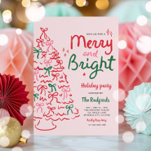 Merry & Bright Hand Drawn Christmas Holiday Party