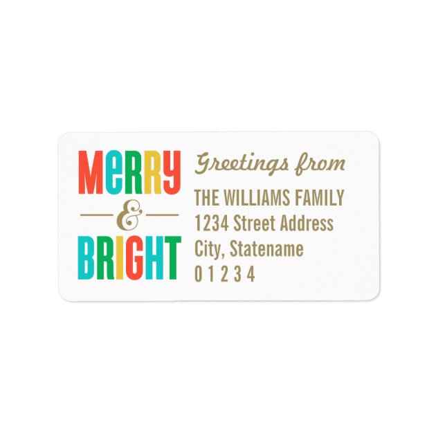 Merry & Bright | Holiday Address Labels