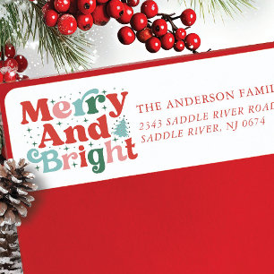 Merry & Bright Holiday Label