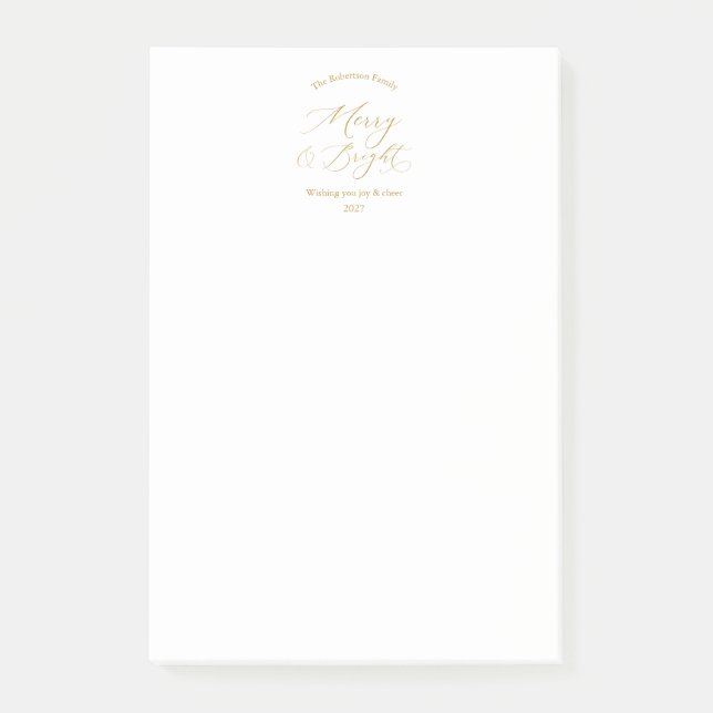 Merry & Bright Holiday Notes (Front)