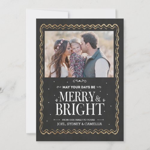 Merry  Bright Holiday Photo Card