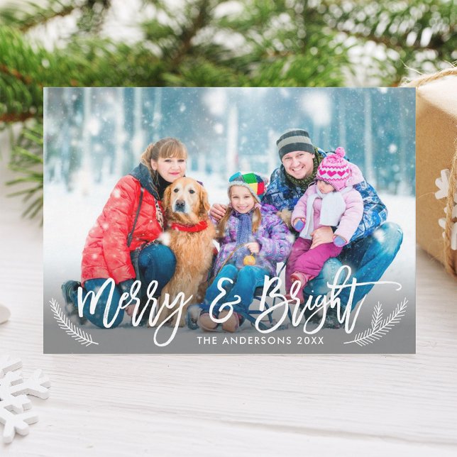 Merry & Bright Holiday Photo Card (Creator Uploaded)