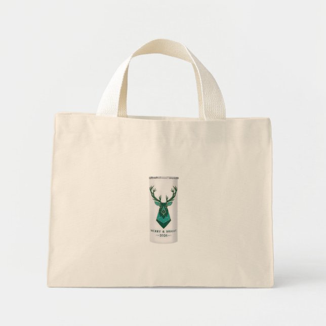 Merry Bright Holiday Tumbler – 2026 Edition Mini Tote Bag (Front)