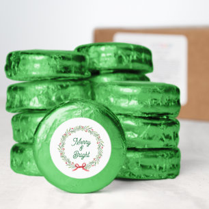 Merry & Bright Holiday Wreath Dipped Oreo Cookie Favors