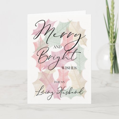 Merry  Bright Holly Christmas for Mother In Law Card