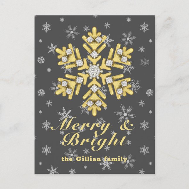 merry & bright illusrtration  postcard (Front)