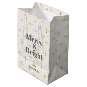 Merry & Bright Ivory Medium Gift Bag
