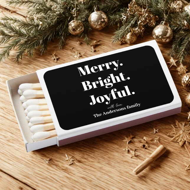 Merry Bright Joyful Personalized Matchboxes (Creator Uploaded)