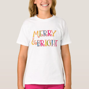 Merry & Bright Kids Shirt Christmas Gift Idea