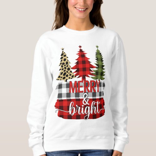 merry  bright long sleeve sweatshirt