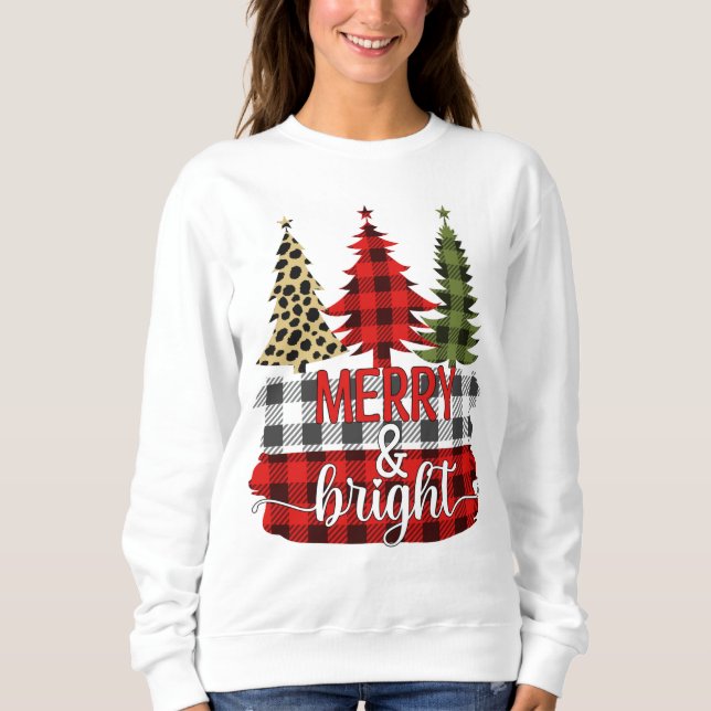 merry & bright long sleeve sweatshirt (Front)