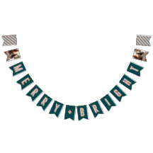 Merry + Bright Marquee Bunting Banner - Teal