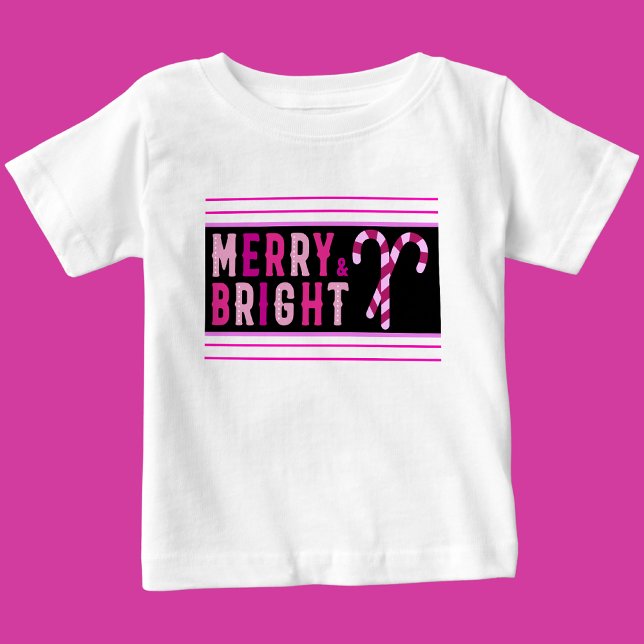  Merry & Bright, Merry Christmas Baby T-Shirt (Creator Uploaded)