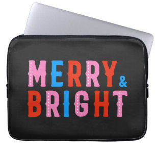 Merry & Bright, Merry Christmas Laptop Sleeve