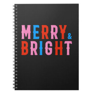 Merry & Bright, Merry Christmas     Notebook