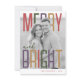 Merry & Bright Modern Colorful Photo Holiday Card