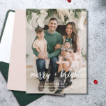 Merry Bright Modern Cute Christmas Family Photo Holiday Card<br><div class="desc">Celebrate the season with the Merry and Bright Elegant Christmas Photo Holiday Card, featuring a soft blue color palette. This elegant and simple design places your child's photo at the center, framed by clean typography and a soft, wintry feel. Perfect for families who love a modern yet heartwarming touch, this...</div>