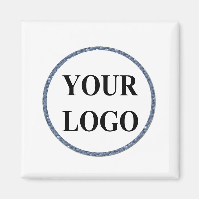 Merry Bright Modern Cute Christmas Holiday Logo Magnet (Front)