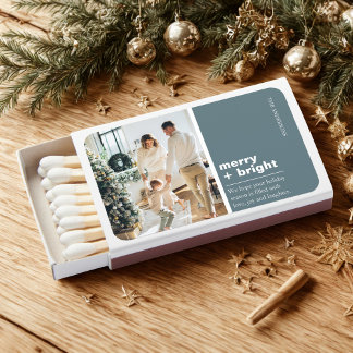 Merry + Bright Modern Photo Matchboxes