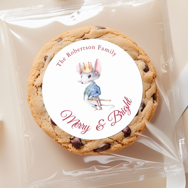 Merry & Bright Nutcracker Mouse Christmas Sticker (Creator Uploaded)