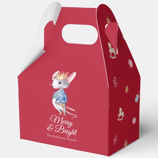 Merry & Bright Nutcracker Mouse Favor Box (Front)