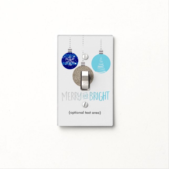 Merry & Bright Ornaments Light Switch Cover (In Situ)