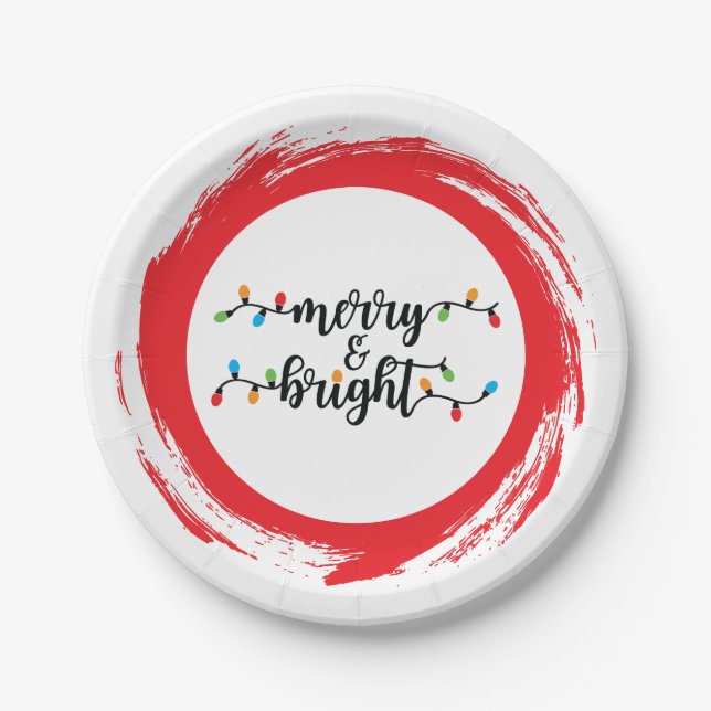 Merry & Bright Paper Plates (Front)