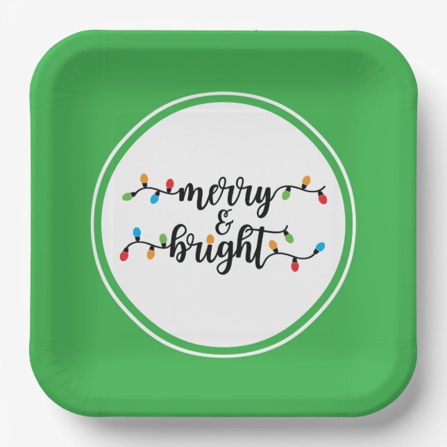 Merry & Bright Paper Plates (Front)