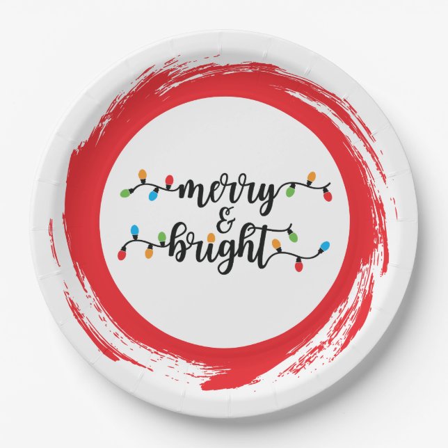 Merry & Bright Paper Plates (Front)