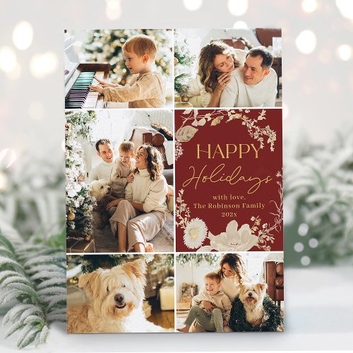Merry  Bright Photo Christmas Greeting Holiday Card