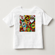 Merry & Bright Pop Art – Bold Christmas T-Shirt