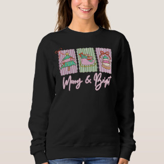Merry & Bright Preppy Christmas Sweatshirt