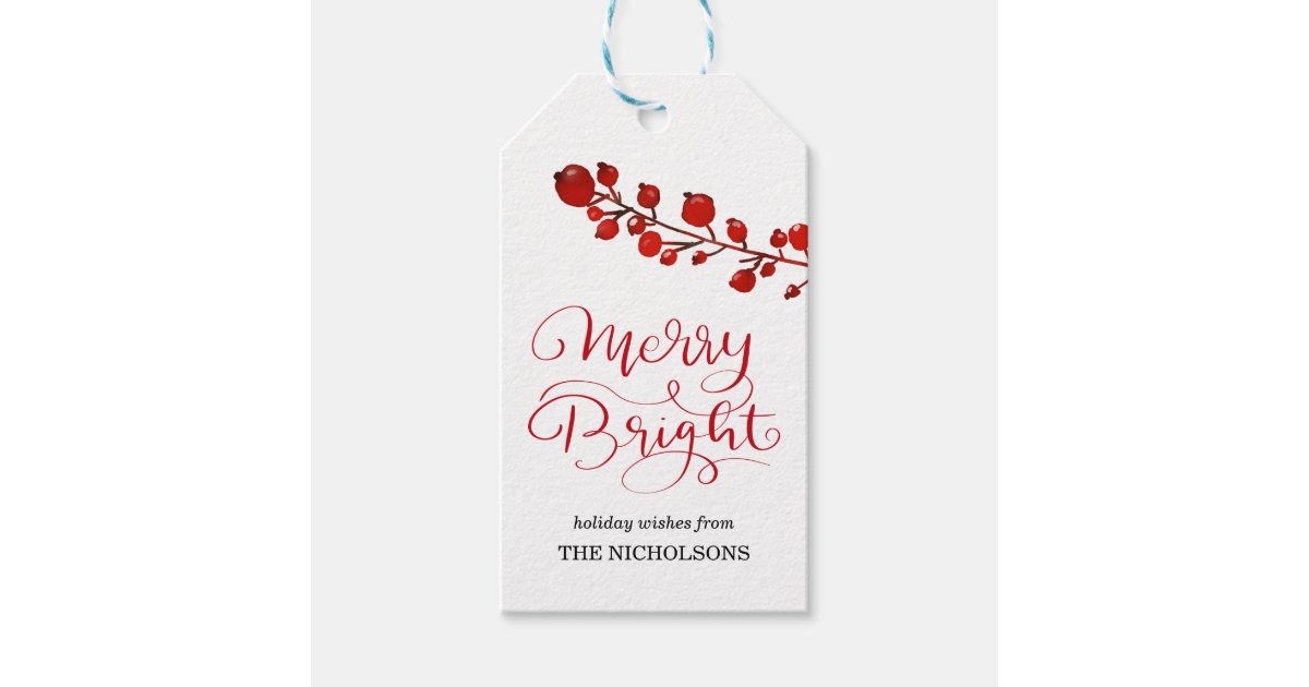 Script Family Gift Tags