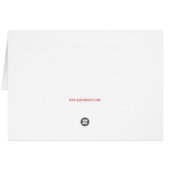 Merry & Bright Red Script w/ Circles & Stripes Cards (Back Horizontal)