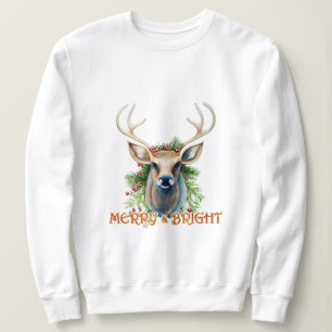 Merry & Bright Reindeer  Sweatshirt