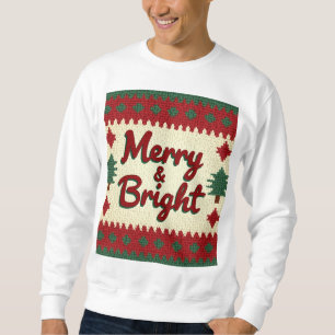 Merry & Bright Retro Ugly Christmas Sweater Patter