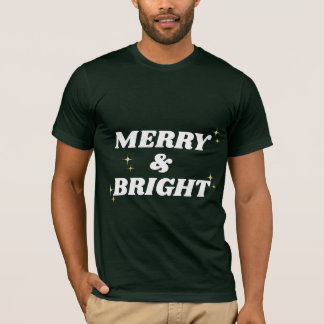 Merry & Bright Scandinavian Style Christmas Shirt