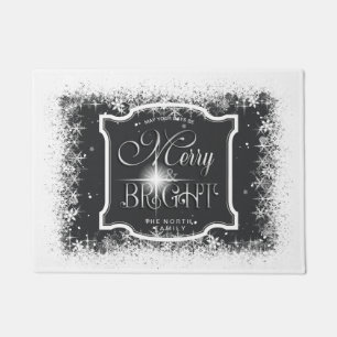 Merry & Bright Snowfall Christmas ID591 Doormat